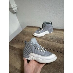Nike Air Jordan 12 Retro PS Stealth White Cool Grey Size 2Y 151186-015